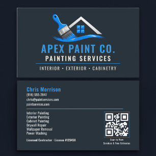 Huis Schilderen QR-code Professionele Diensten Visitekaartje