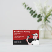 Huis Schilderen Retro Visitekaartjes Ontwerp (Staand voorkant)