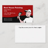 Huis Schilderen Retro Visitekaartjes Ontwerp (Voorkant / Achterkant)