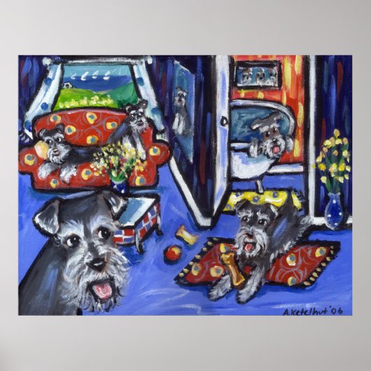 Huis "Schnauzers" Poster (Voorkant)
