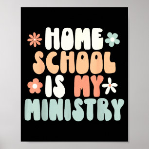 Huis school is bediening thuis onderwijs moeder ch poster