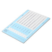 Huis Schoonmaak Checklist en Budget Notitieblok (Schuin)