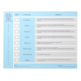 Huis Schoonmaak Checklist en Budget Notitieblok
