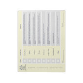 Huis Schoonmaak Checklist en Budget Notitieblok (Linkerzijde)