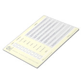 Huis Schoonmaak Checklist en Budget Notitieblok (Schuin)