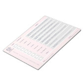 Huis Schoonmaak Checklist en Budget Notitieblok (Schuin)