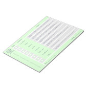 Huis Schoonmaak Checklist en Budget Notitieblok (Schuin)