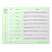 Huis Schoonmaak Checklist en Budget Notitieblok (Voorkant)