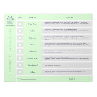 Huis Schoonmaak Checklist en Budget Notitieblok