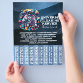 Huis schoonmaak Dienst Flyer Afscheur stroken (Hand)