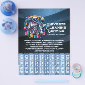 Huis schoonmaak Dienst Flyer Afscheur stroken (Enkel)
