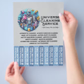 Huis schoonmaak Dienst Flyer Afscheur stroken (Hand)