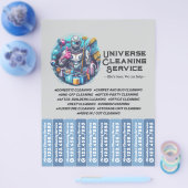 Huis schoonmaak Dienst Flyer Afscheur stroken (Enkel)