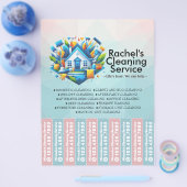 Huis schoonmaak Dienst Flyer Afscheur stroken (Enkel)