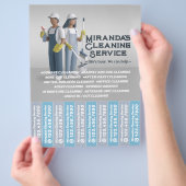 Huis schoonmaak Dienst Flyer Afscheur stroken (Hand)