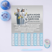 Huis schoonmaak Dienst Flyer Afscheur stroken (Enkel)