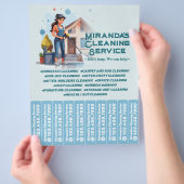Huis schoonmaak Dienst Flyer Scheur Off Stroken (Hand)