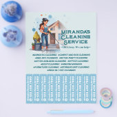 Huis schoonmaak Dienst Flyer Scheur Off Stroken (Enkel)