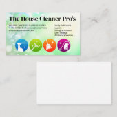 Huis Schoonmaak Diensten Iconen Visitekaartje (Voorkant / Achterkant)