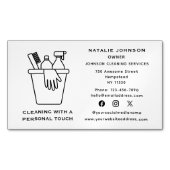 Huis schoonmaak diensten Janitorial sociale media Magnetisch Visitekaartje (Voorkant)