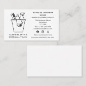 Huis schoonmaak diensten Janitorial sociale media Visitekaartje (Voorkant / Achterkant)