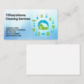 Huis Schoonmaak Diensten Logo Visitekaartje (Voorkant / Achterkant)