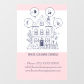 Huis Schoonmaak Express Venster Cling Raamsticker (Vel)