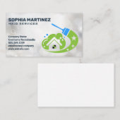 Huis Schoonmaak Huis Broom Logo Visitekaartje (Voorkant / Achterkant)