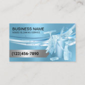 Huis Schoonmaak Huishouding Modern Blauw Visitekaartje (Voorkant)