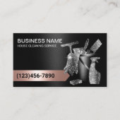 Huis Schoonmaak Huishouding Zwart & Roos Goud Visitekaartje (Voorkant)