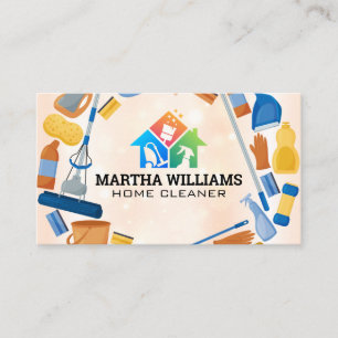 Huis Schoonmaak Logo   Schoonmaakapparatuur Visitekaartje