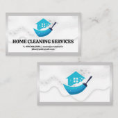 Huis Schoonmaak Logo | Zeepbellen Visitekaartje (Voorkant / Achterkant)