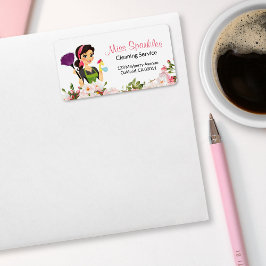 Huis Schoonmaak Maid Service Bloemen Business Etiket