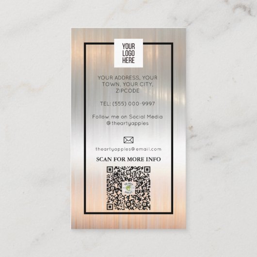 Huis Schoonmaak Maid Service Gold Mop Logo Visitekaartje (Achterkant)