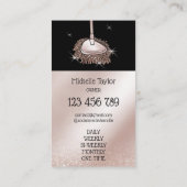 Huis Schoonmaak Maid Service Roos Gouden Glitter M Visitekaartje (Achterkant)