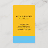 Huis Schoonmaak Retro Blauw & Goud Maid Service Visitekaartje (Achterkant)