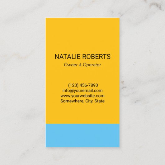 Huis Schoonmaak Retro Blauw & Goud Maid Service Visitekaartje (Achterkant)