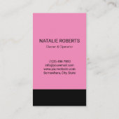 Huis Schoonmaak Retro Zwart & Roze Maid Service Visitekaartje (Achterkant)