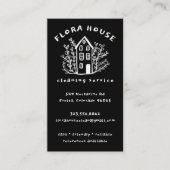 Huis Schoonmaak Service Home Hand getrokken Logo B Visitekaartje (Voorkant)