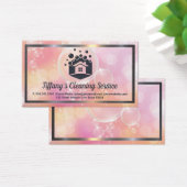 Huis Schoonmaak Service Logo | Zeepbellen Visitekaartje (Bureau)