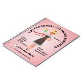 Huis schoonmaak Service Maid Janitorial Lady Notitieboek (Linkerzijde)