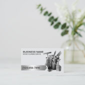 Huis schoonmaak service moderne zwarte glitter visitekaartje (Staand voorkant)