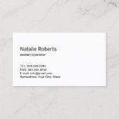 Huis Schoonmaak Service Schattigee Cartoon Meisje  Visitekaartje (Achterkant)