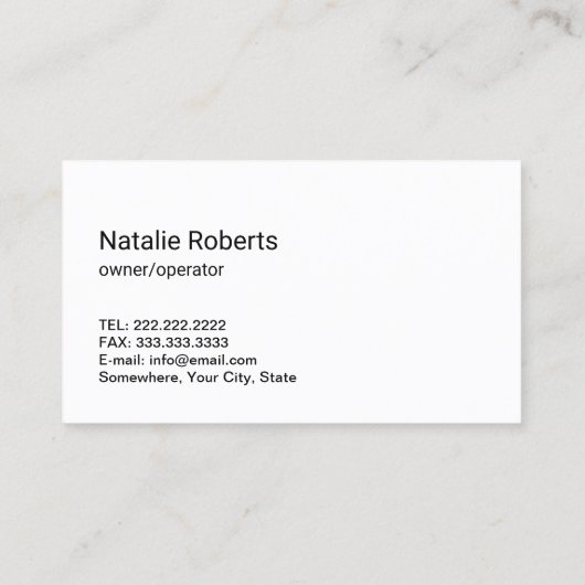 Huis Schoonmaak Service Schattigee Cartoon Meisje Visitekaartje (Achterkant)