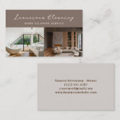 Huis schoonmaak Service Schoon Modern Visitekaartje (Voorkant / Achterkant)