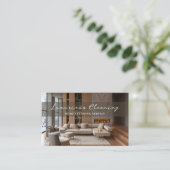 Huis schoonmaak Service Schoon Modern Visitekaartje (Staand voorkant)