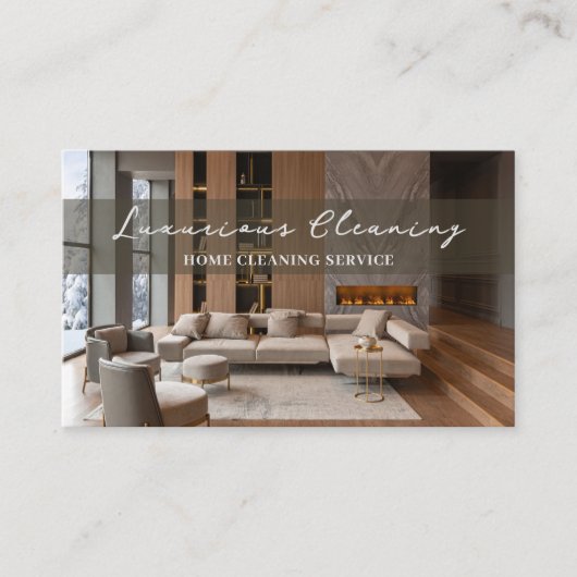 Huis schoonmaak Service Schoon Modern Visitekaartje (Voorkant)