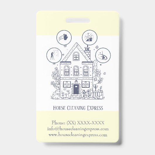 Huis Schoonmaak Thuis Diensten Charmerend Badge (Voorzijde)