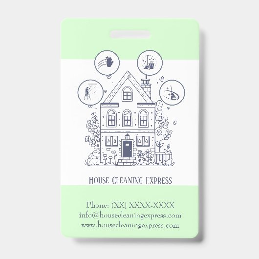 Huis Schoonmaak Thuis Diensten Charmerend Badge (Voorzijde)