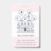 Huis Schoonmaak Thuis Diensten Charmerend Badge (Achterkant)